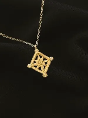 14k Sun & Moon Diamond Necklace