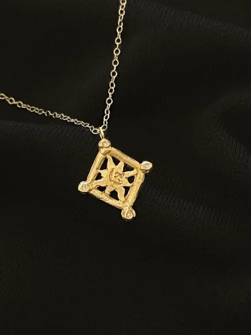 14k Sun & Moon Diamond Necklace