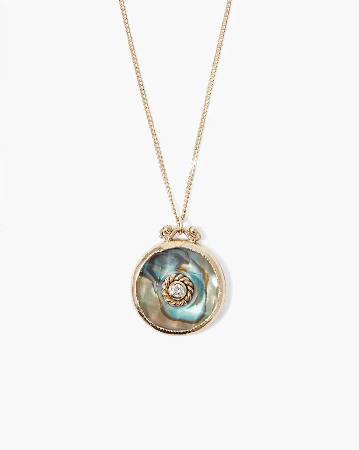 Abalone & Diamond Pendant