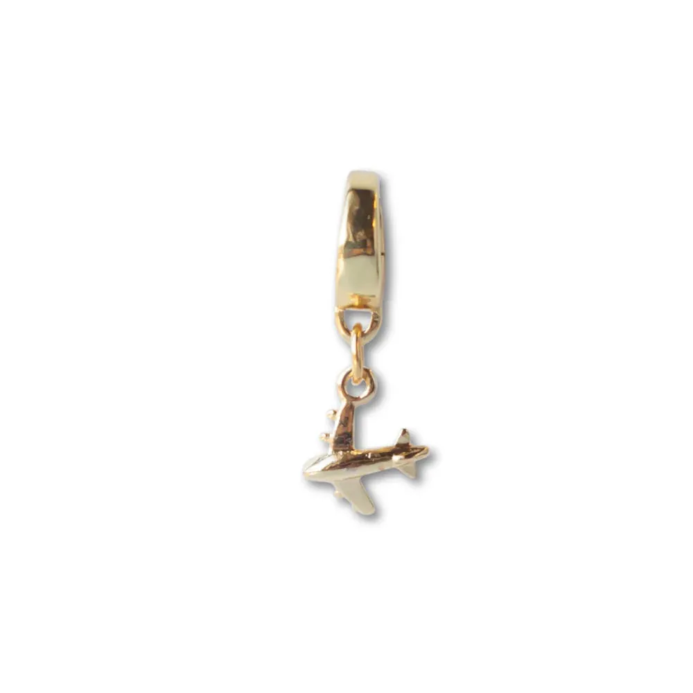 Airplane Charm, Gold