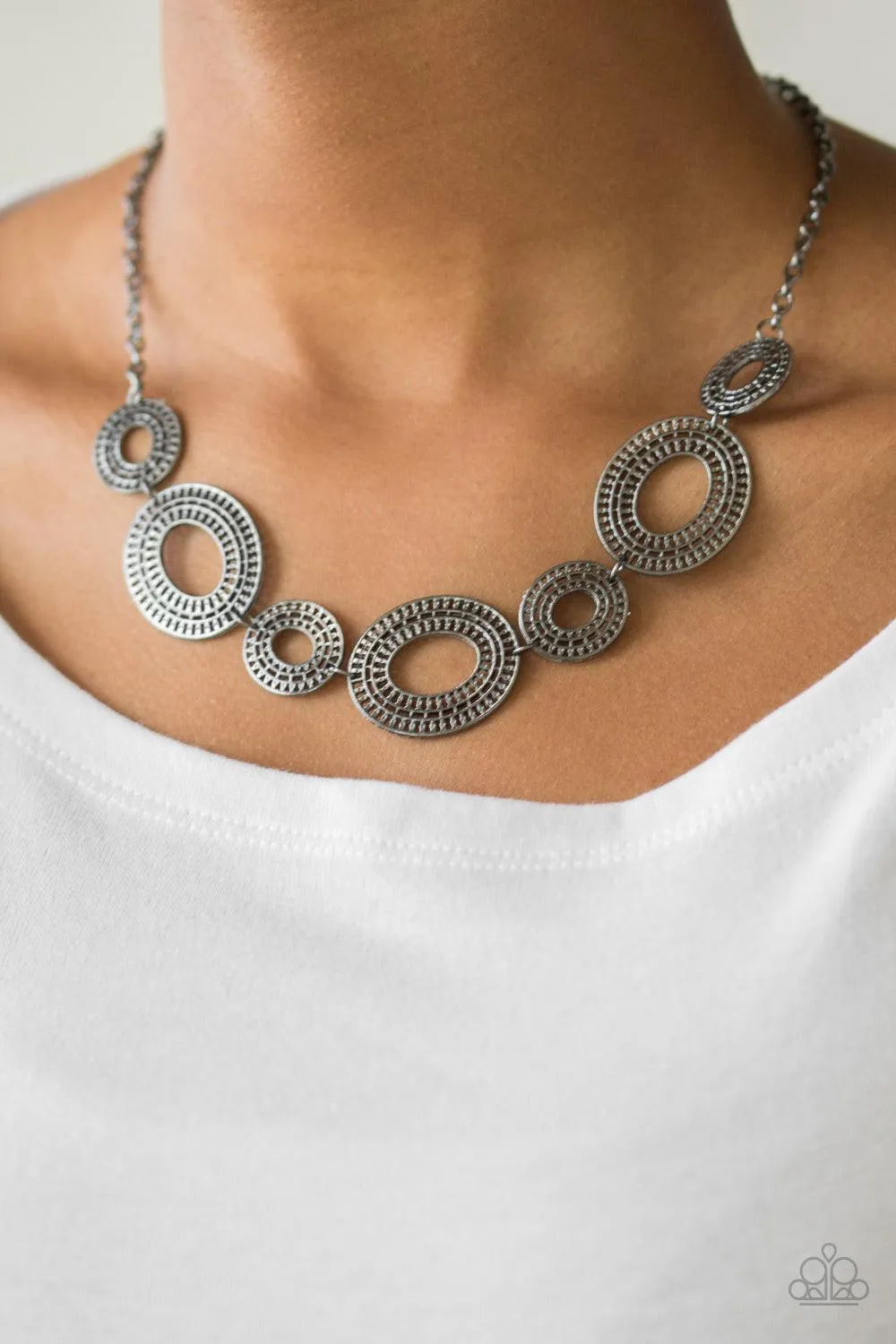Basically Baltic Gunmetal Black Necklace - Paparazzi Accessories