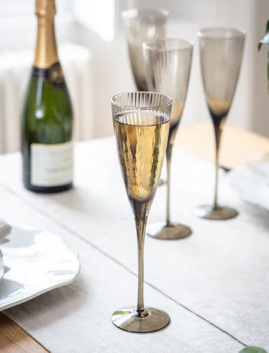 Berkeley Champagne Flutes Smoke Set of 4