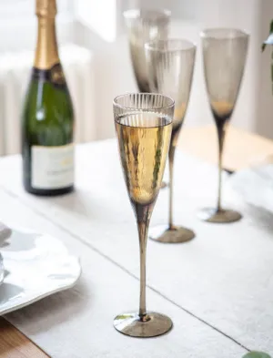 Berkeley Champagne Flutes Smoke Set of 4