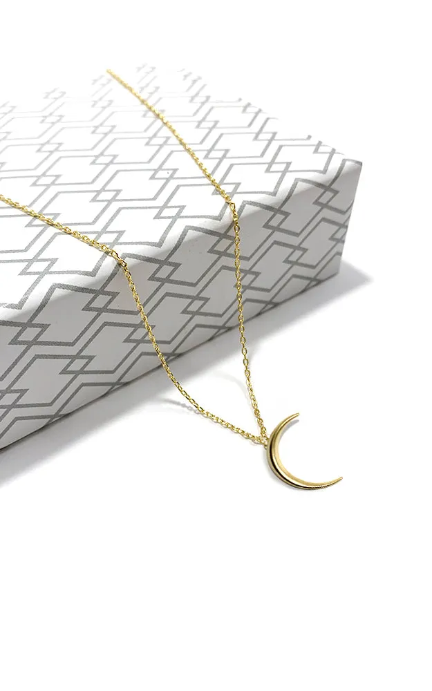 BJNA036MG Matte Gold "Silvery Edge" Pendant Necklace