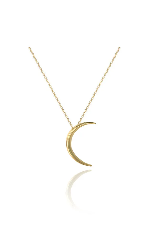 BJNA036MG Matte Gold "Silvery Edge" Pendant Necklace