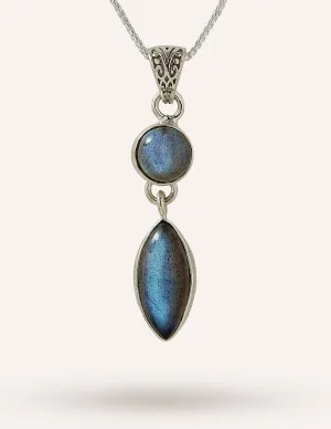 Blue Fire Labradorite Necklace
