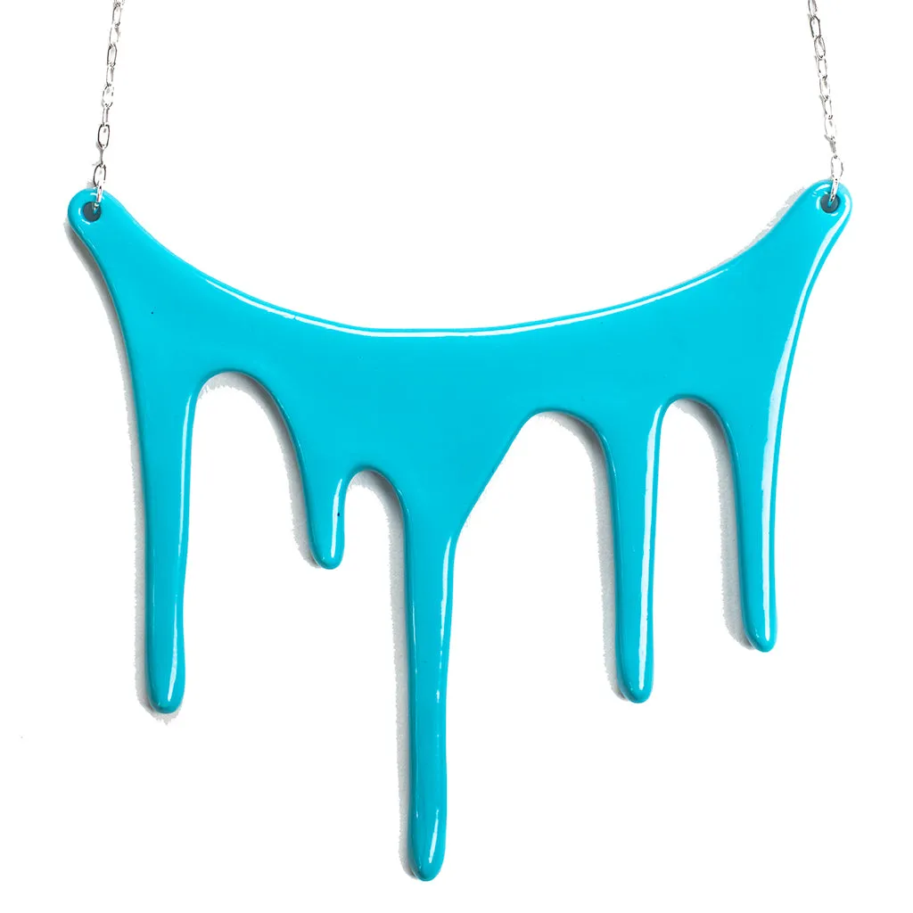 Blue Statement Necklace - Drip