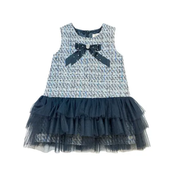 Bow Brooch Tweed Dress/Doe a Dear