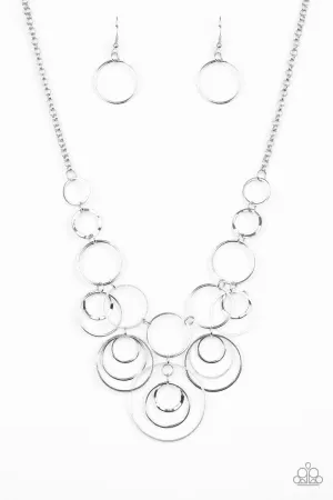 Break The Cycle Silver Necklace - Paparazzi Accessories