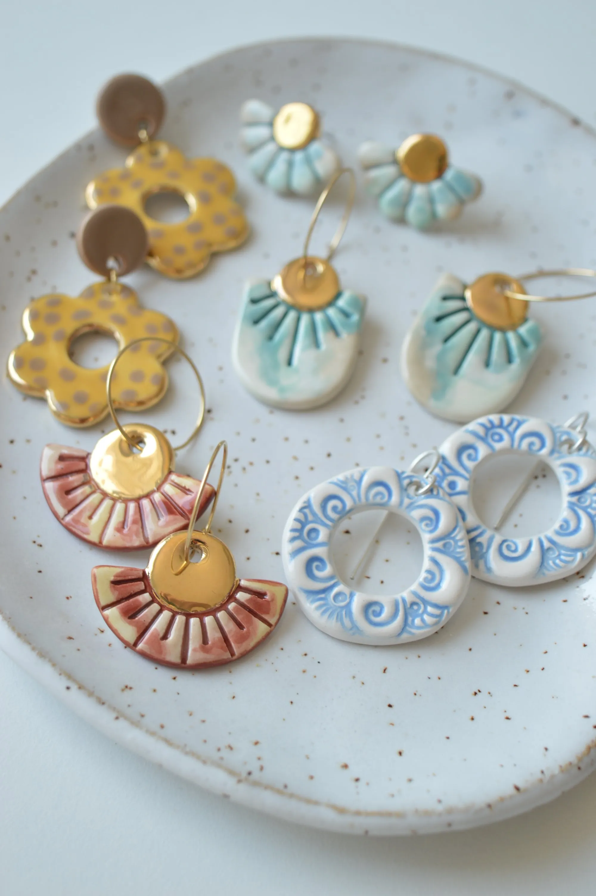 Ceramic earrings No. 51
