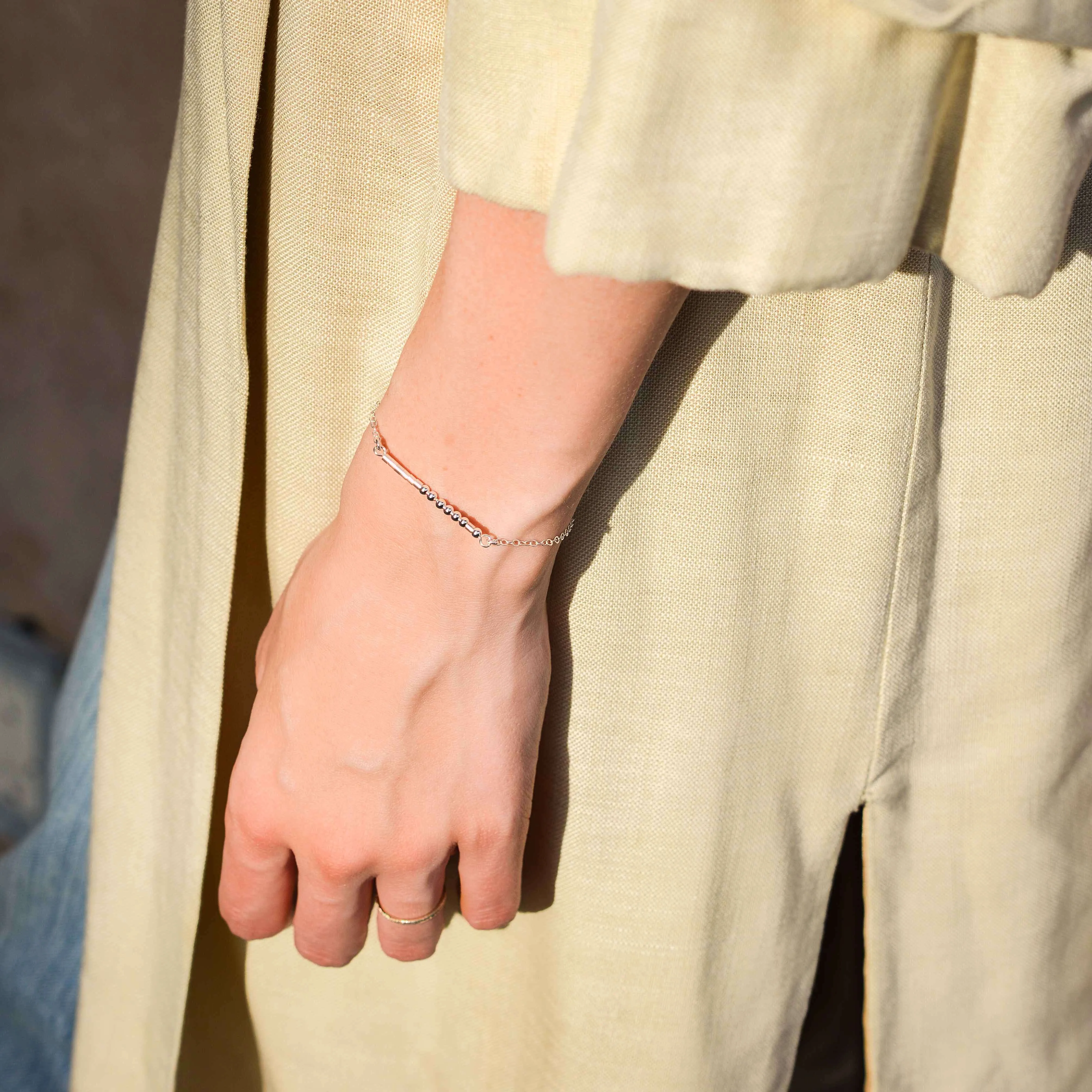 COURAGE - MORSE CODE BRACELET