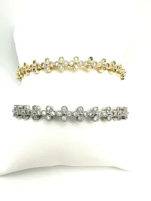 CZ Mini Clover Bangle