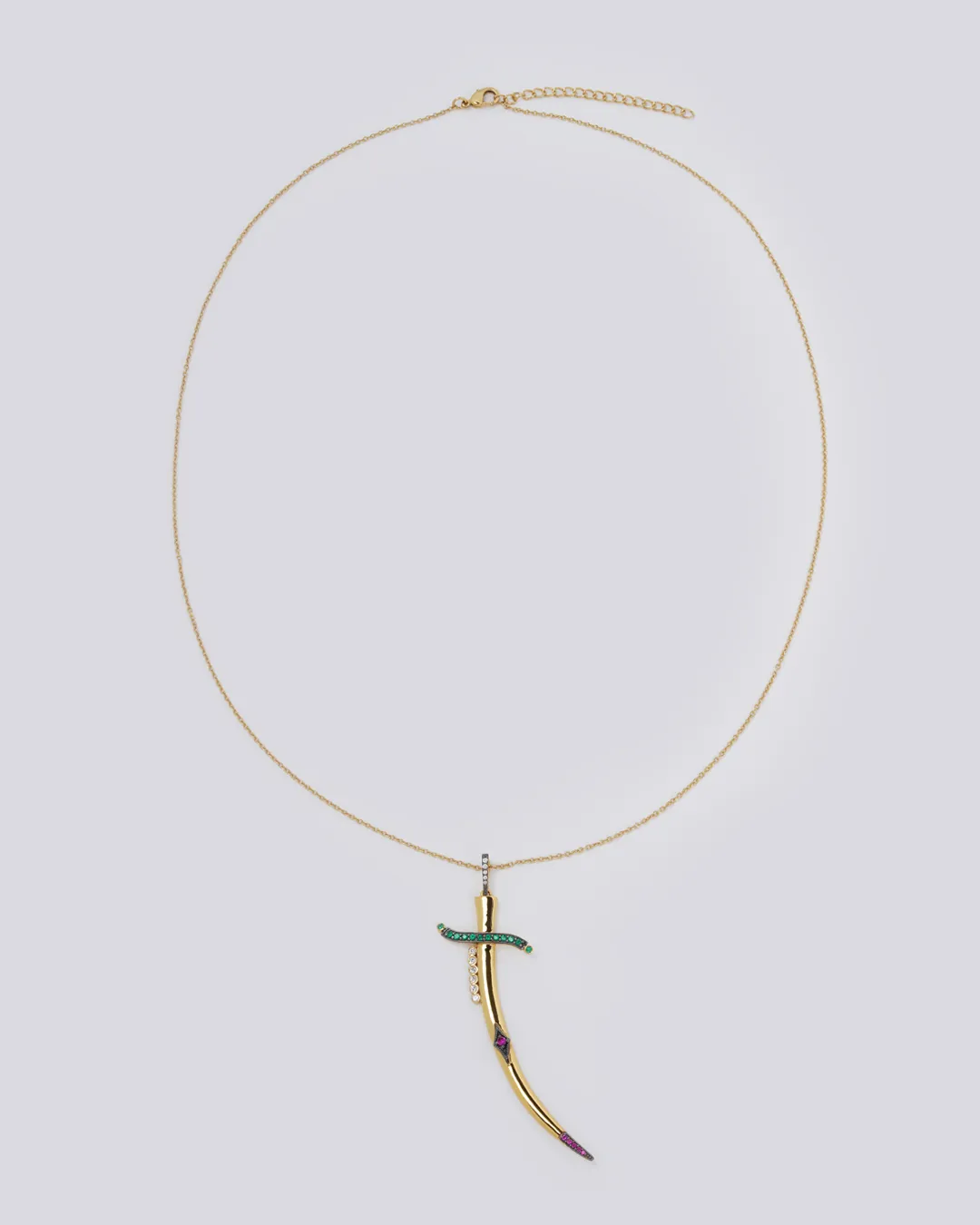 Dagger Gold Pendant Necklace