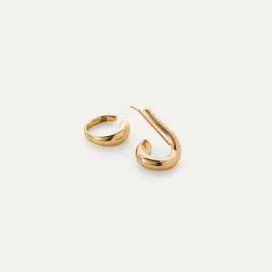 Dara Ear Cuff   Climber Earring Set (Gold)