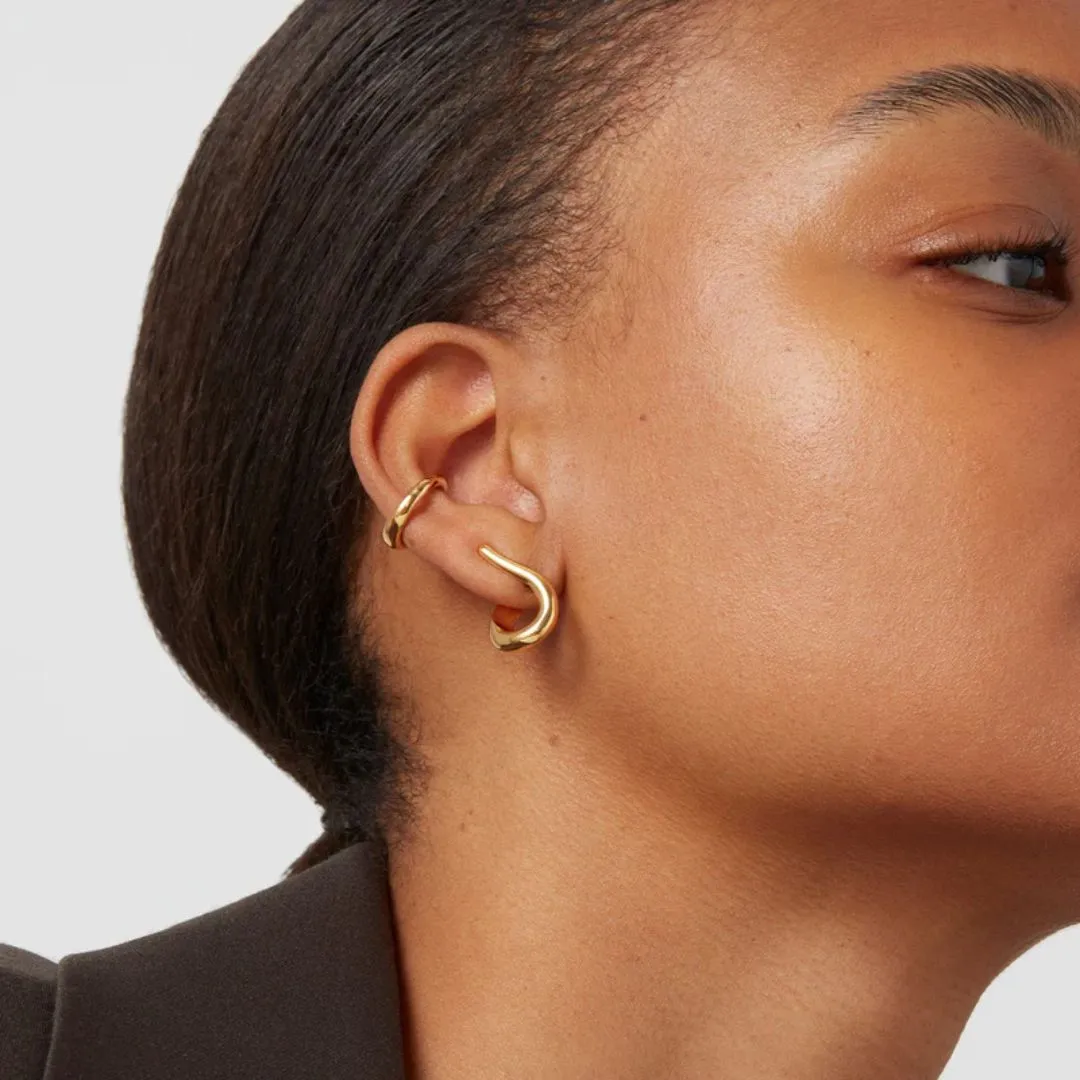 Dara Ear Cuff   Climber Earring Set (Gold)