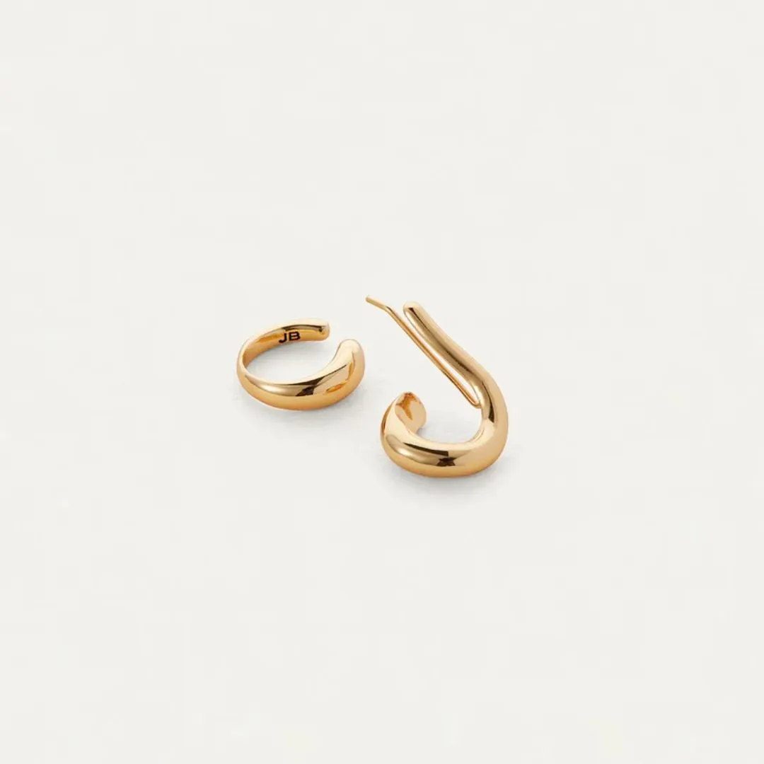 Dara Ear Cuff   Climber Earring Set (Gold)