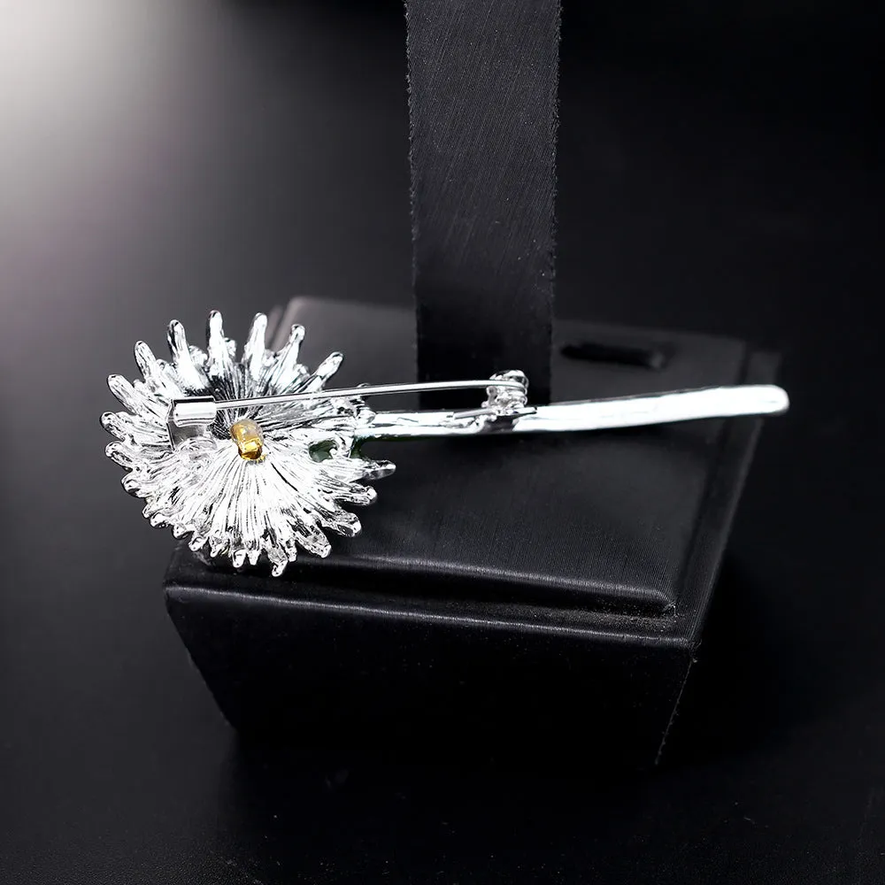 Delicate dandelion brooch