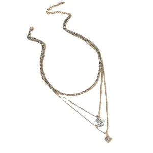 European Style Tiered Serpent Pendant Necklace with Hierarchy Chain