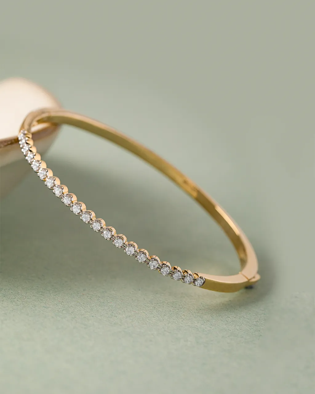 Half Eternity Diamond Oval Bracelet