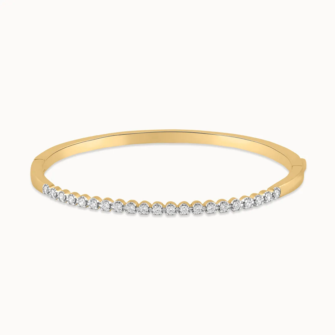 Half Eternity Diamond Oval Bracelet