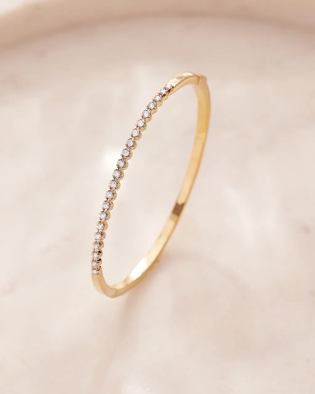 Half Eternity Diamond Oval Bracelet