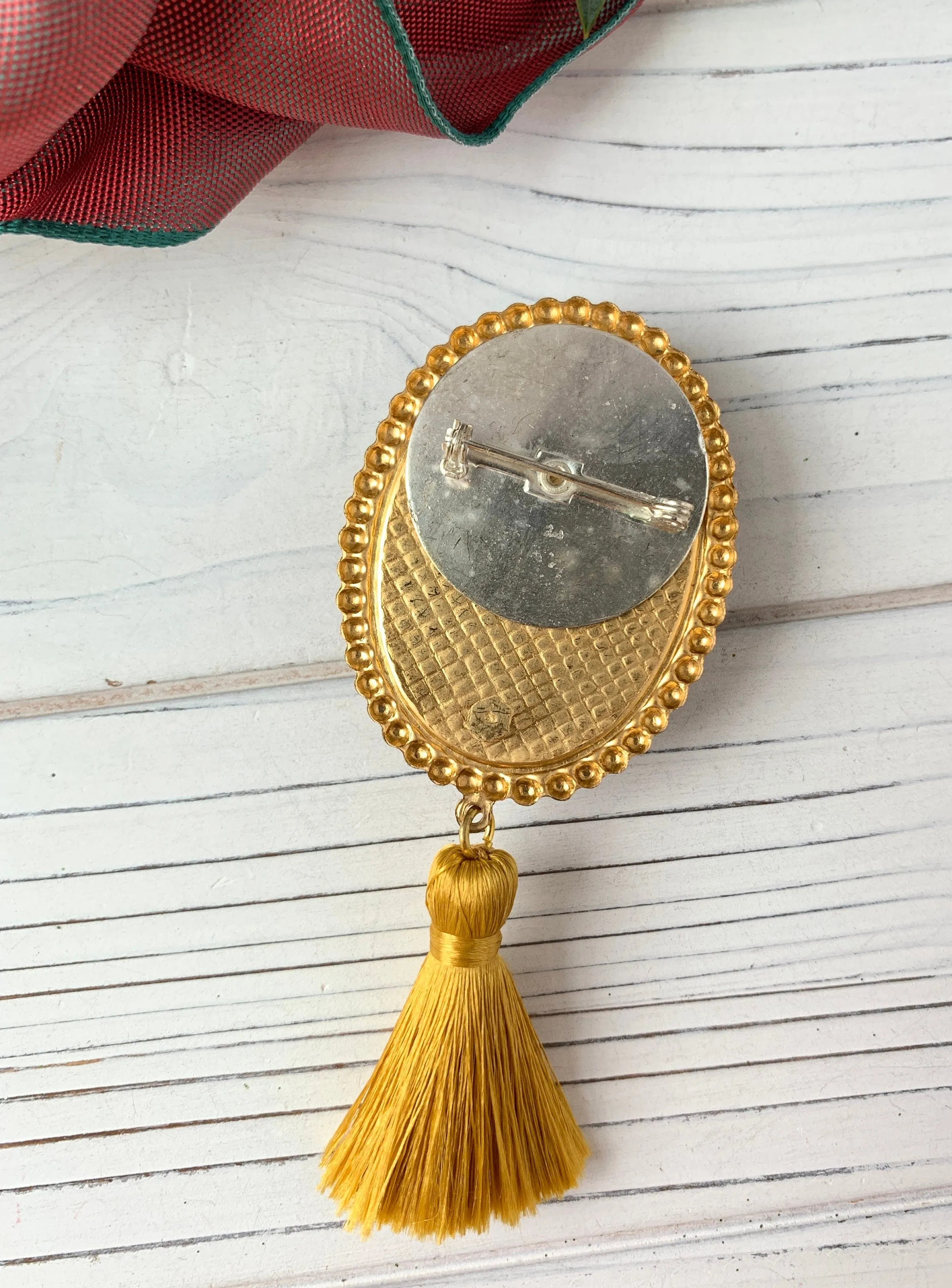 Klaus Rhinestone Christmas Brooch