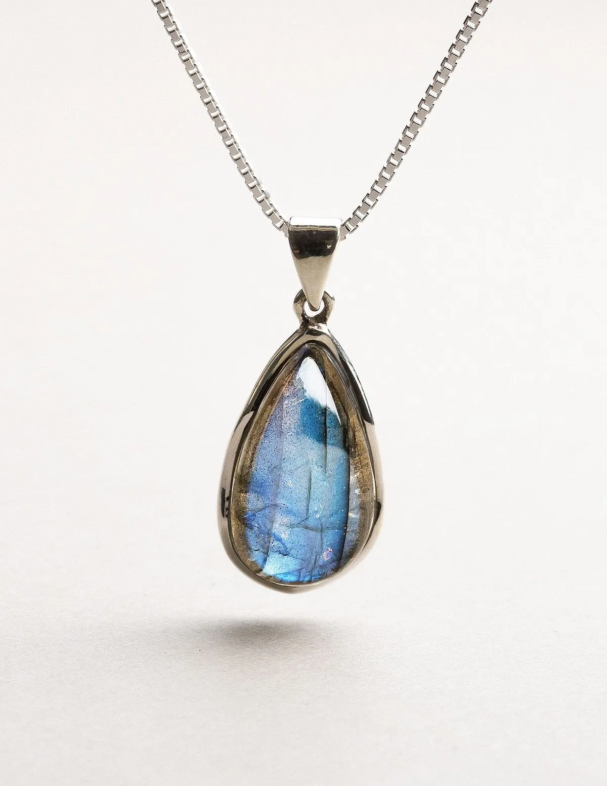 Labradorite Mini Pendant Necklace