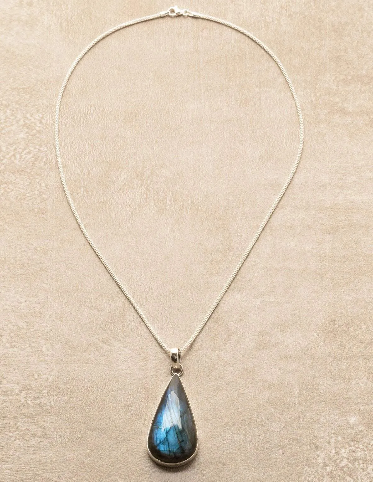 Labradorite Teardrop Necklace