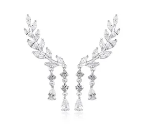Leaf silver stud earring (2 pairs)