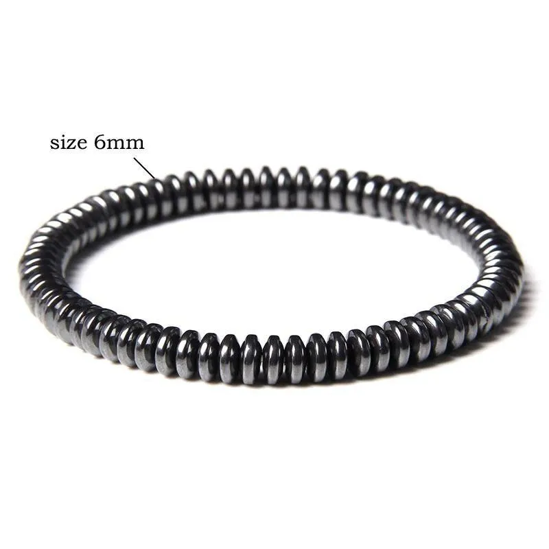 Manarola Geometric Hematite Beaded Bracelet