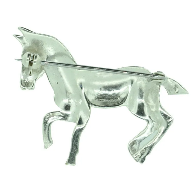Marcasite Donkey Brooch