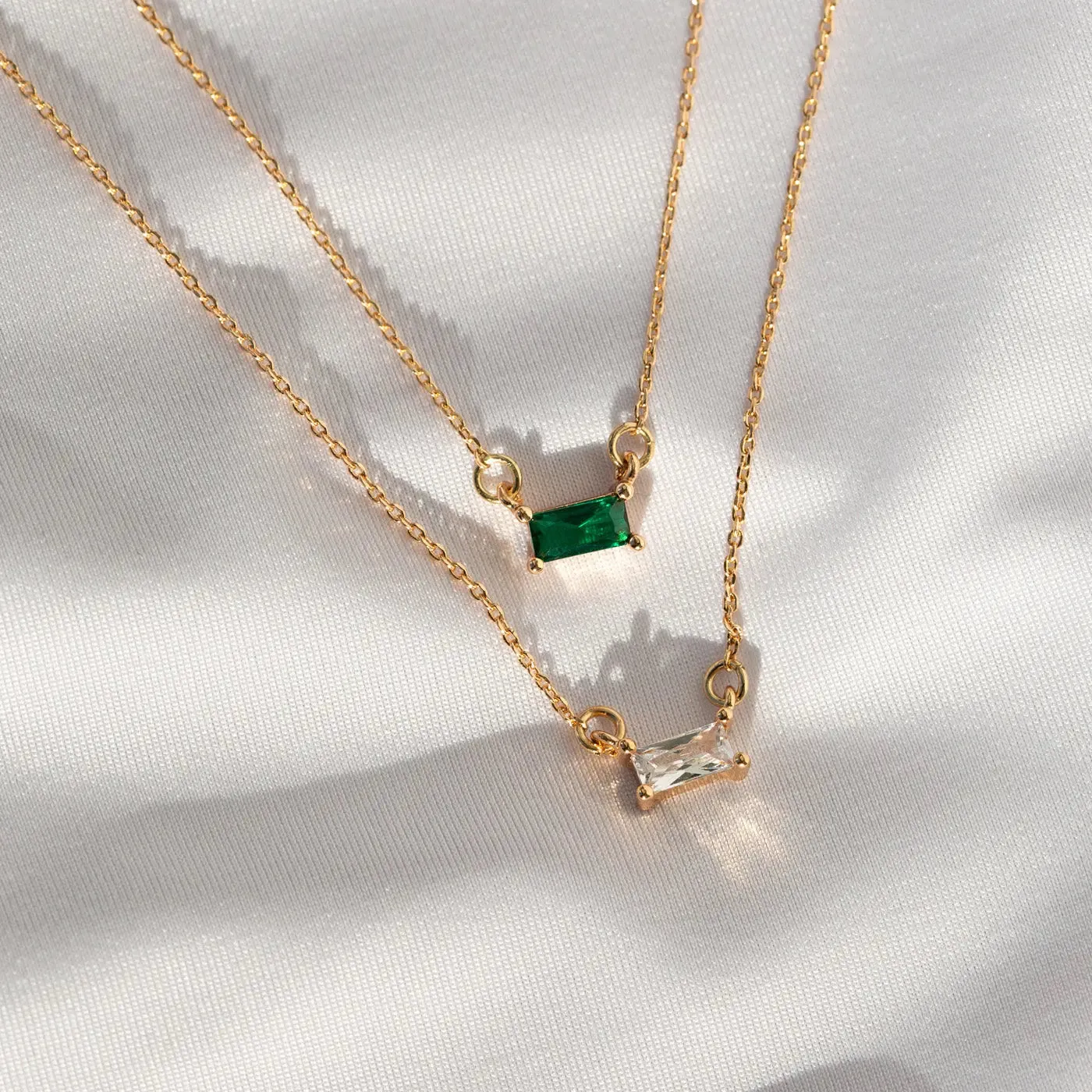 Necklace with Rectangular Crystal