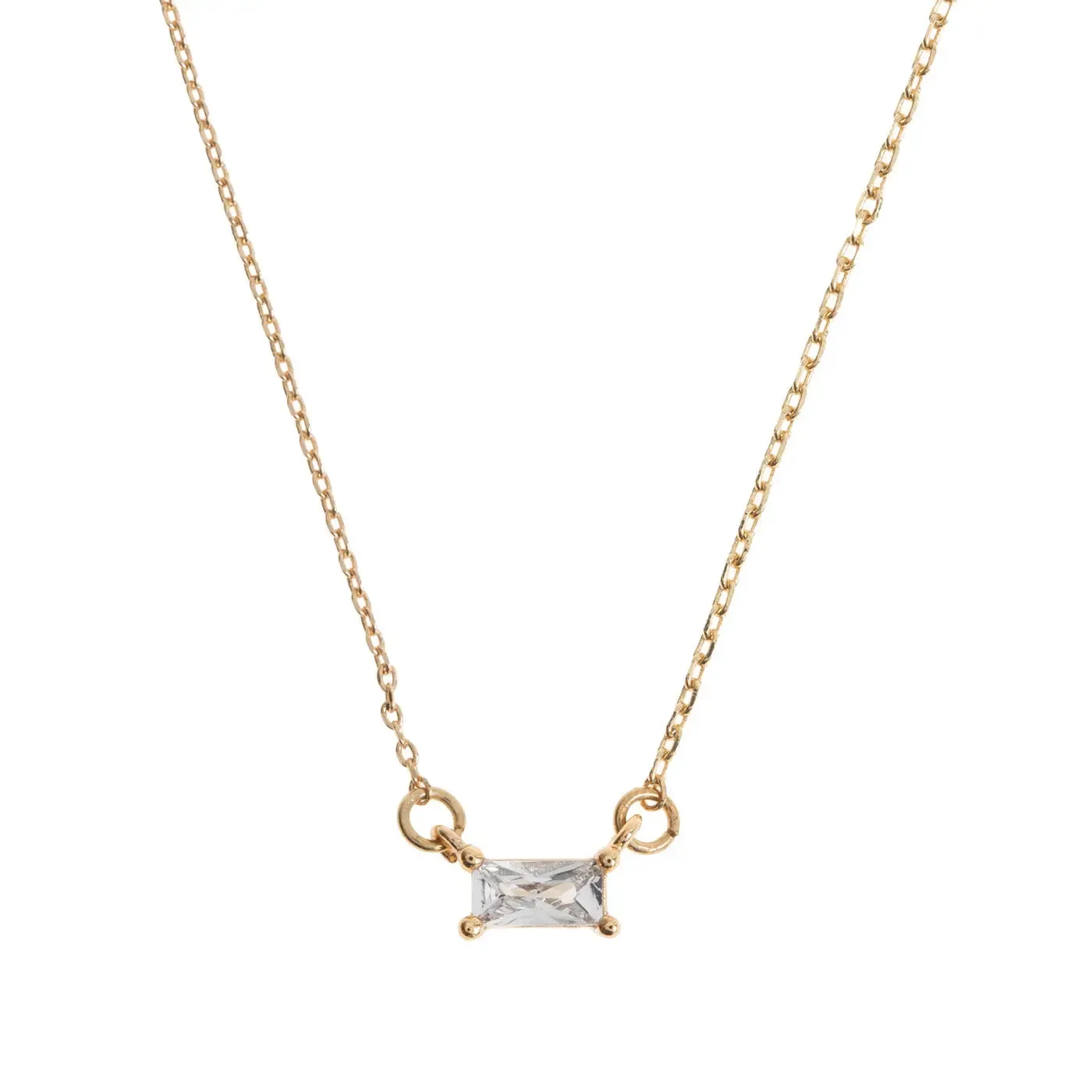 Necklace with Rectangular Crystal