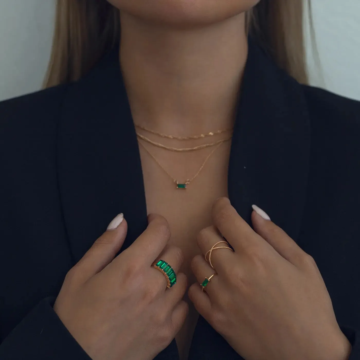 Necklace with Rectangular Crystal