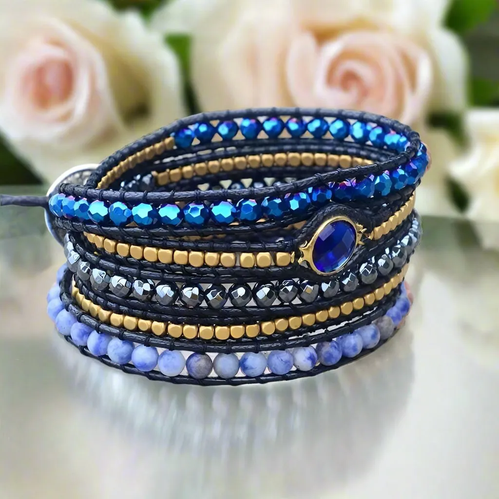 New Vegan Non-leather Natural Stone Bracelet