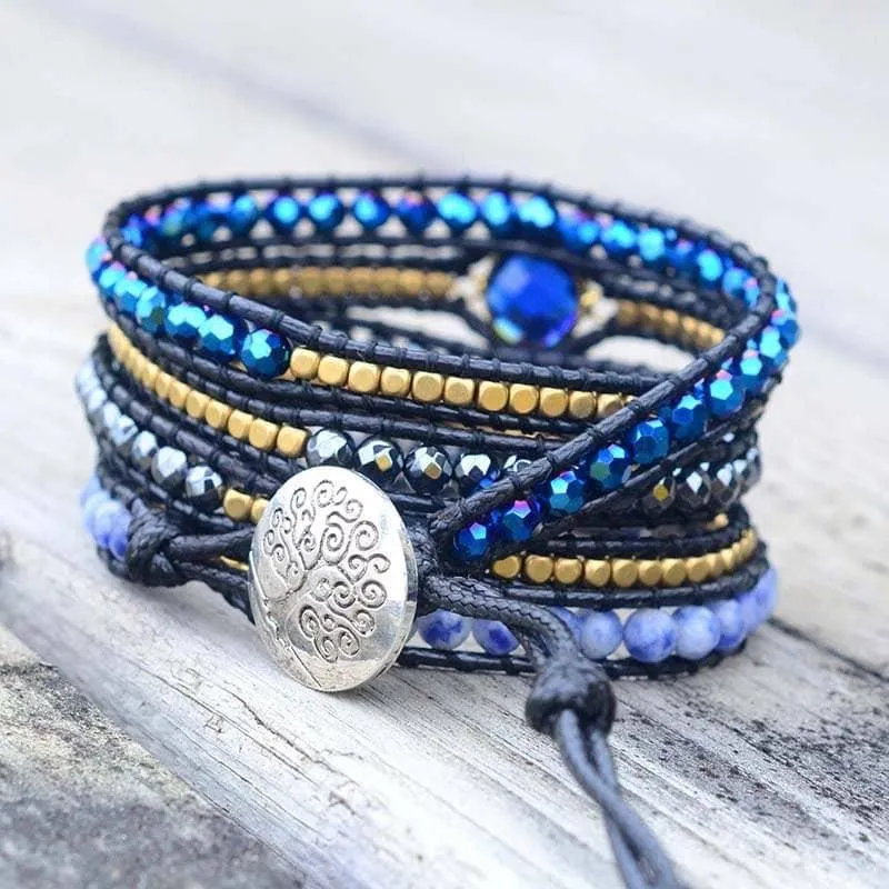 New Vegan Non-leather Natural Stone Bracelet