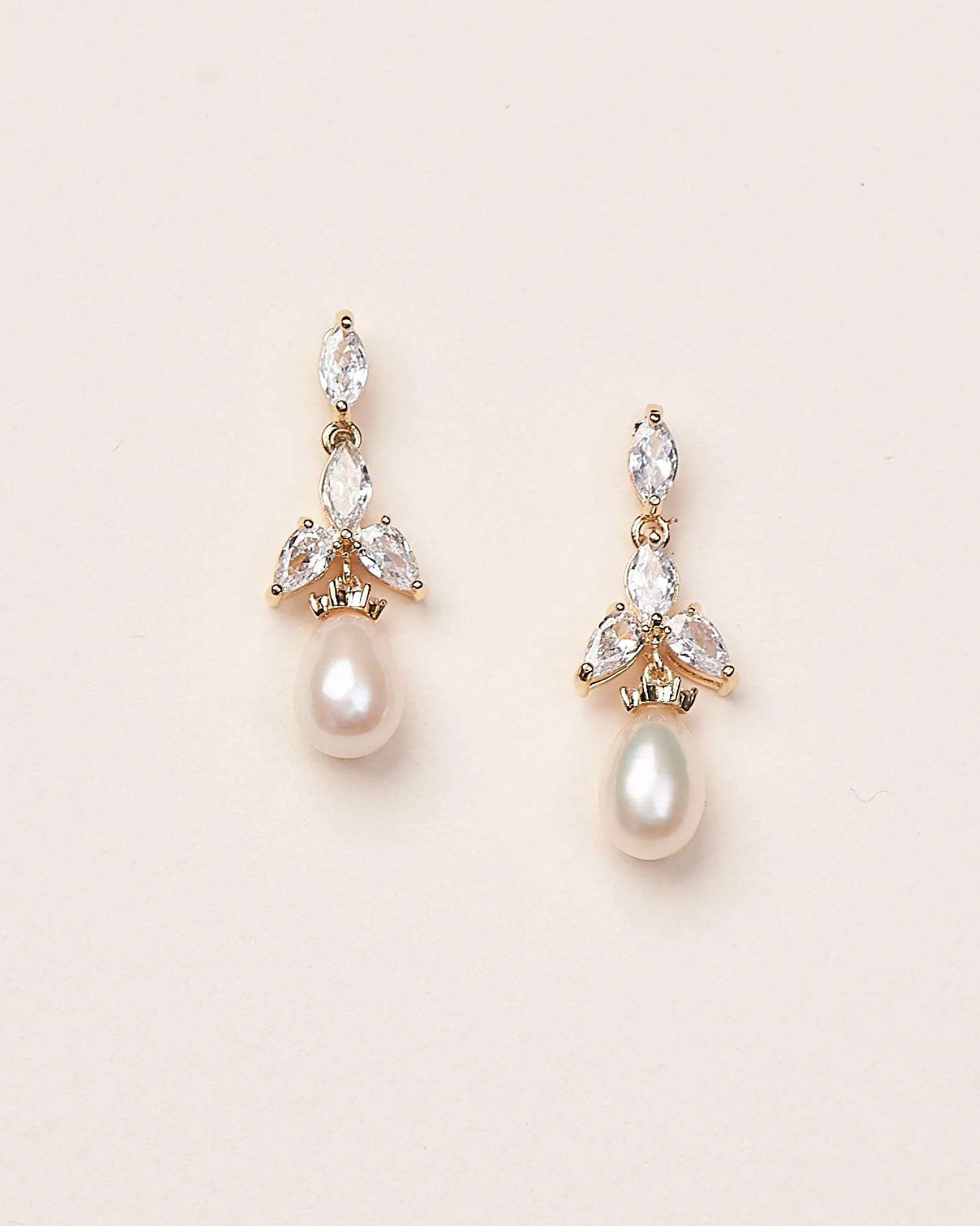 Olivia Freshwater Pearl & CZ Earrings