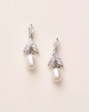 Olivia Freshwater Pearl & CZ Earrings
