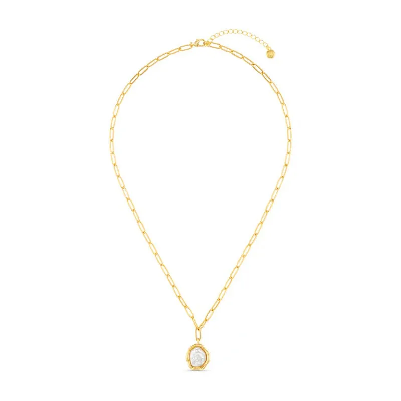 ORELIA - Molten Pearl Pendant Necklace