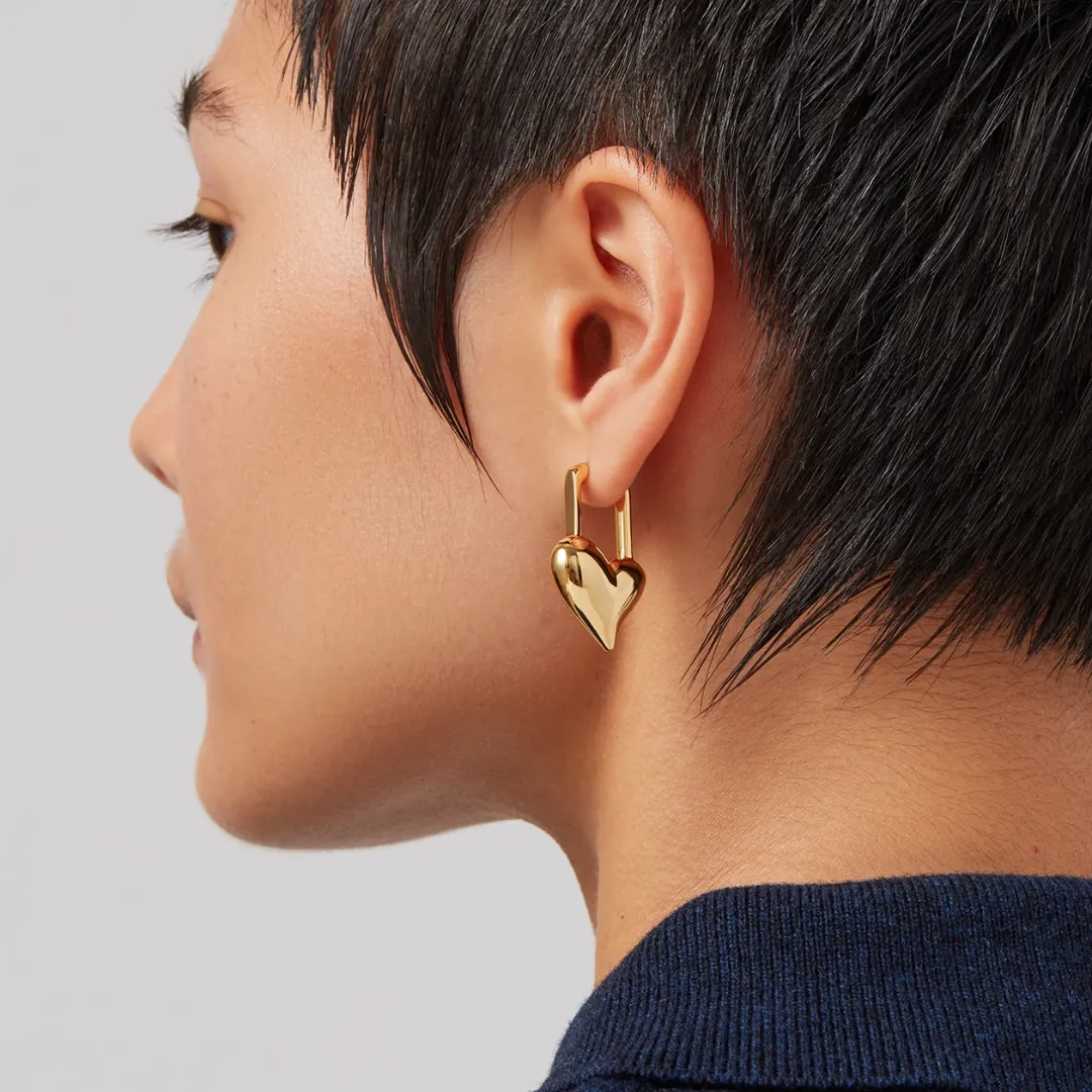 Padlock Heart Earrings