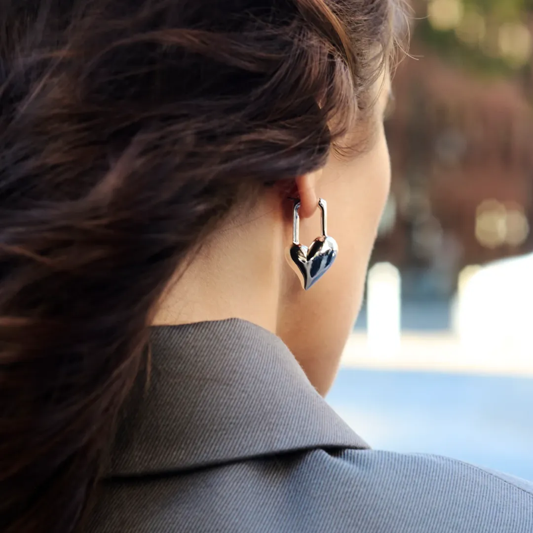 Padlock Heart Earrings
