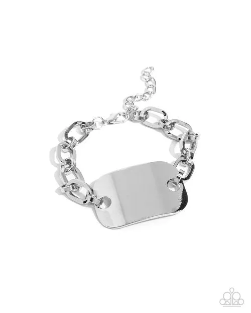 Paparazzi Bracelet ~ Sleek Suit - Silver