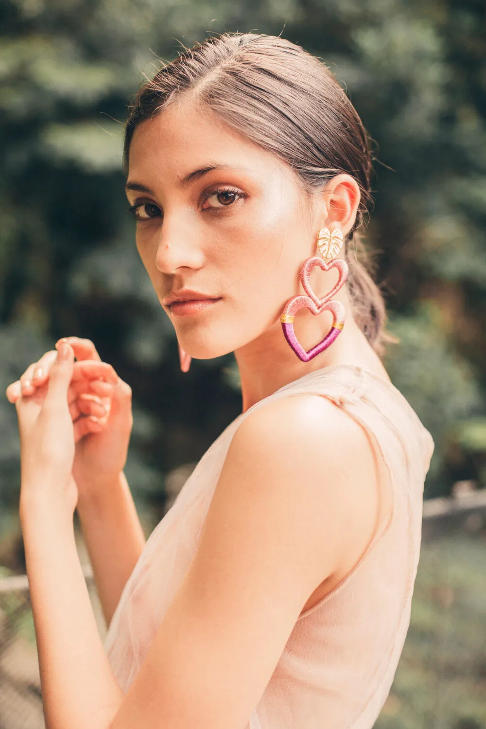 Pink Mixed Love Earrings