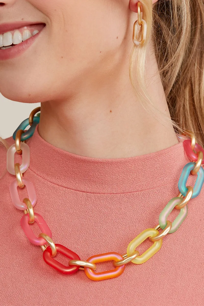 Resin Link Collar Necklace