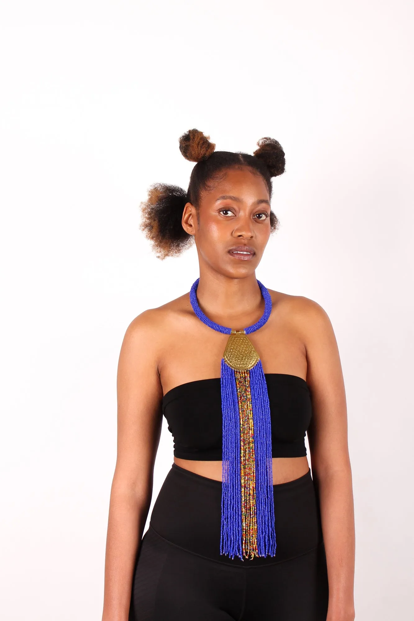 Royal Blue African Statement Necklace