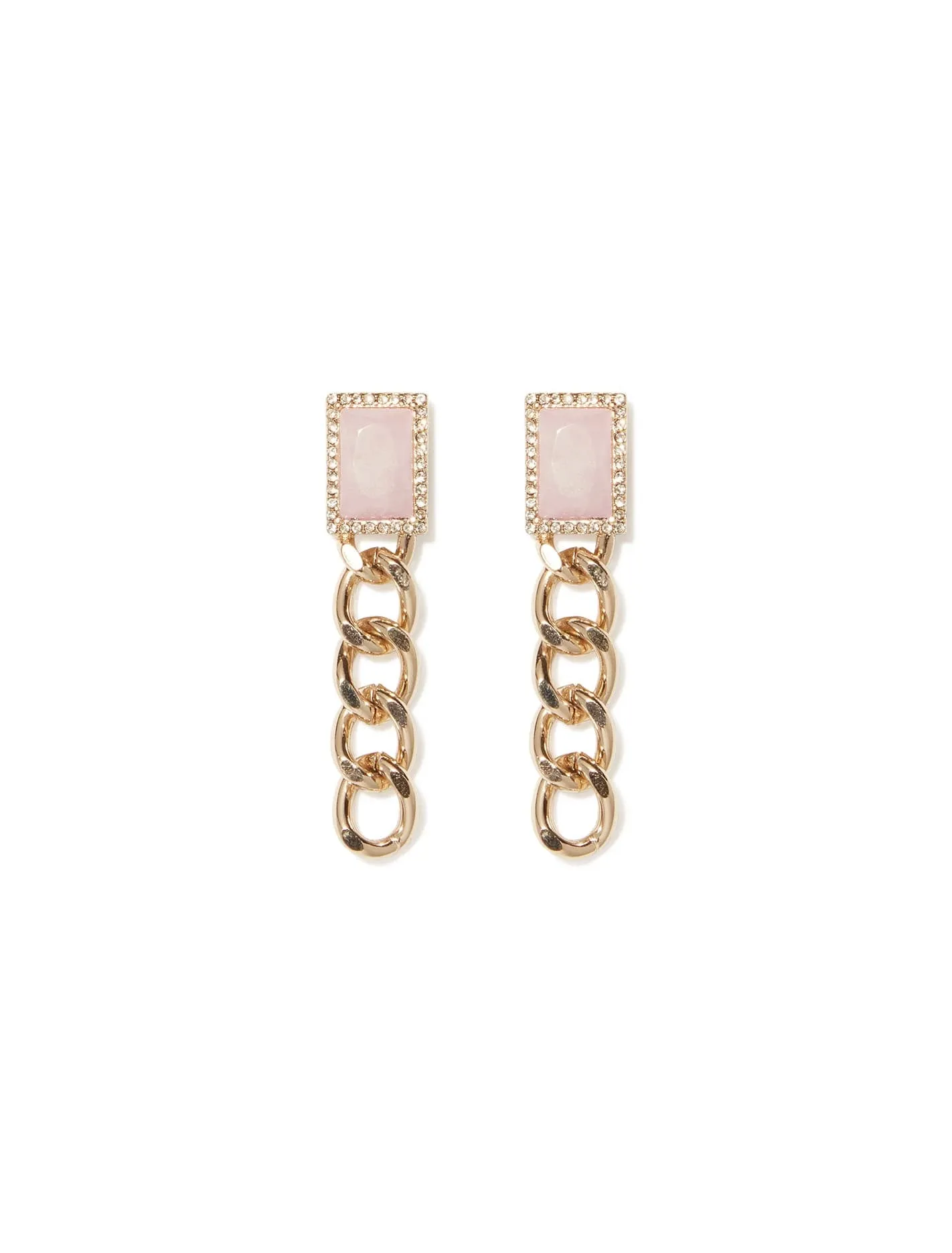 Sian Stone Chain Drop Earrings