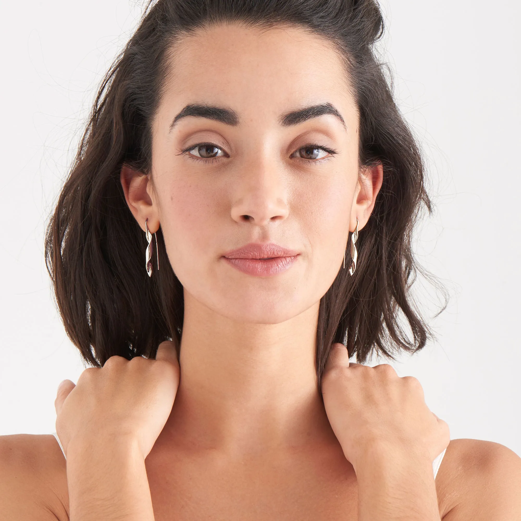 Silver Helix Hook Earrings