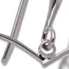 Silvertone Open Heart Hoop Earring