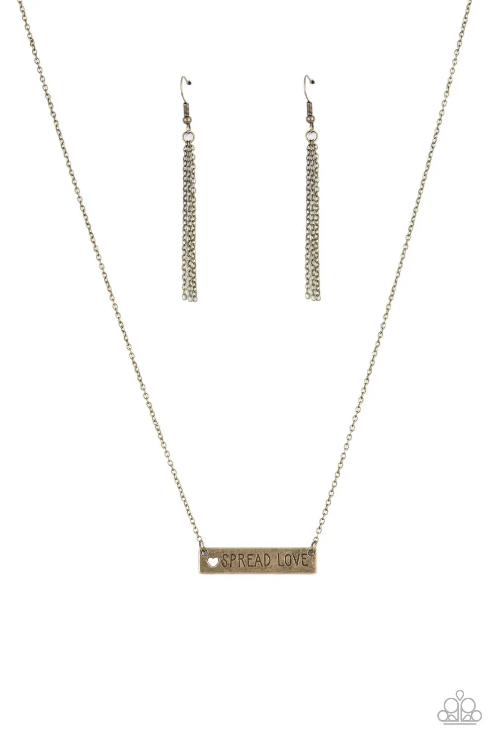 Spread Love - Brass - Paparazzi Necklace