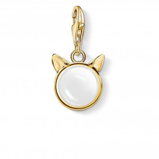Sterling Silver Cats Ears Gold Charm Pendant 1841-413-14